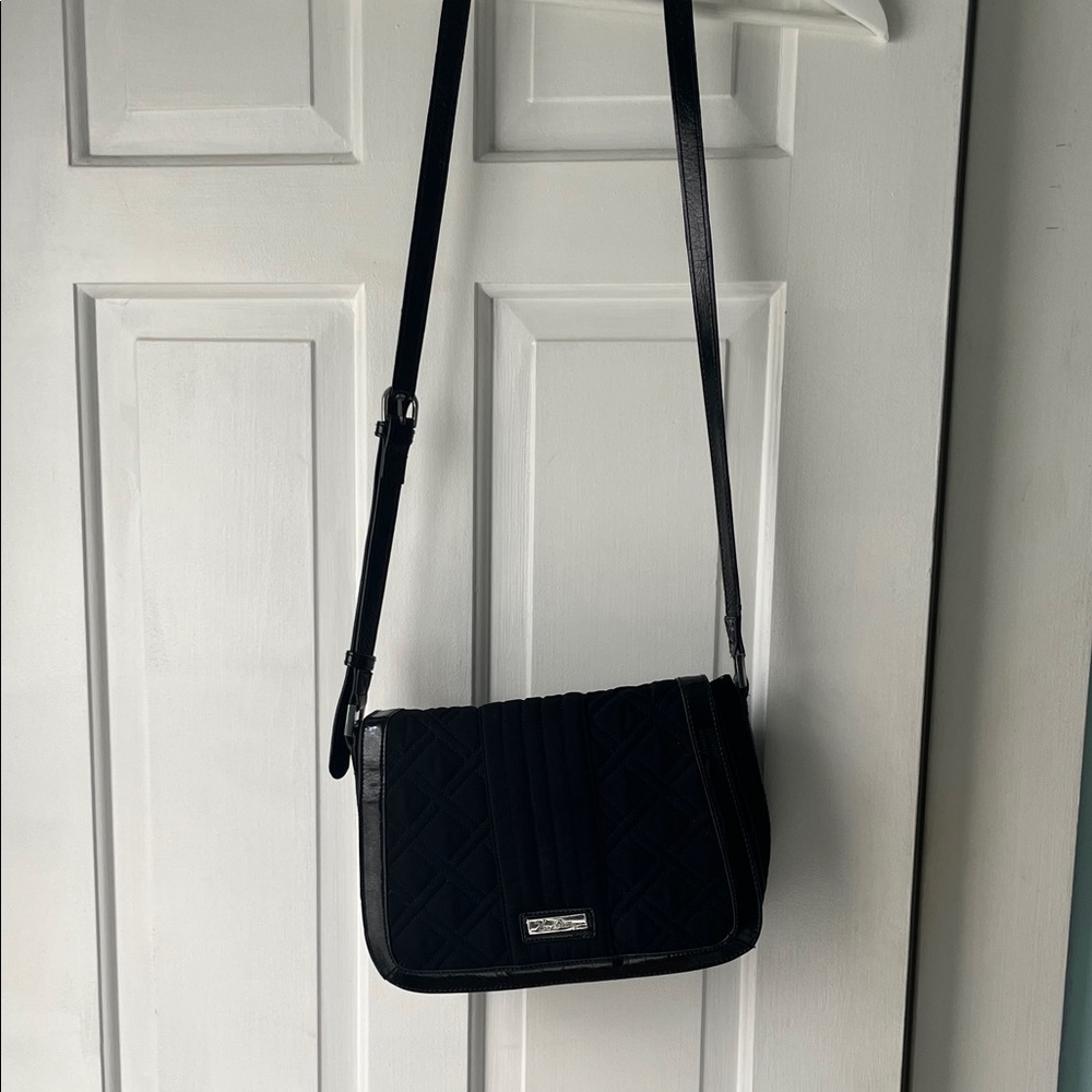 VTG Vera Bradley Black Quilted Crossbody Bag